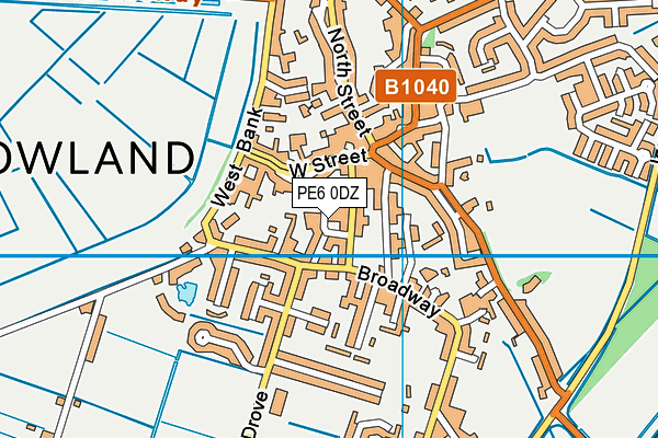 PE6 0DZ map - OS VectorMap District (Ordnance Survey)