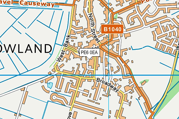 PE6 0EA map - OS VectorMap District (Ordnance Survey)