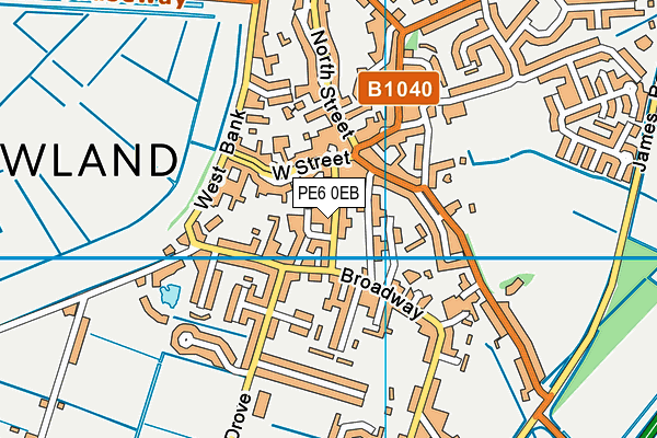 PE6 0EB map - OS VectorMap District (Ordnance Survey)