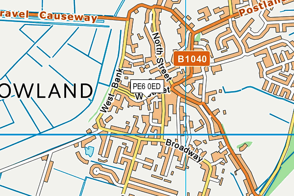 PE6 0ED map - OS VectorMap District (Ordnance Survey)