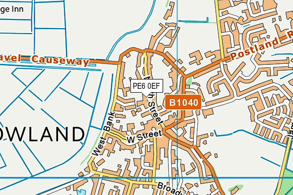 Map of BROADWAY GARAGE CROWLAND LIMITED at district scale