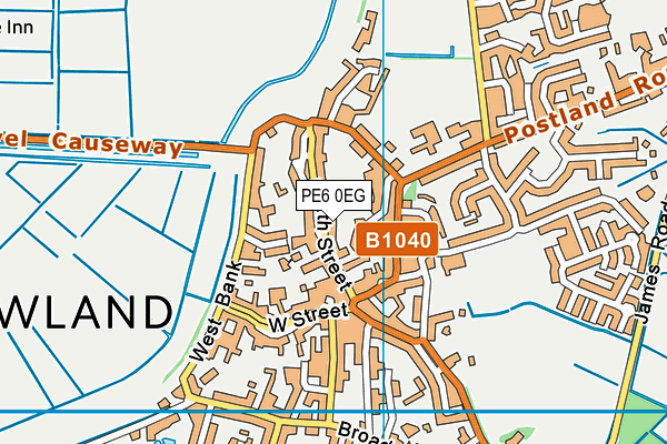 PE6 0EG map - OS VectorMap District (Ordnance Survey)