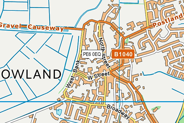 PE6 0EQ map - OS VectorMap District (Ordnance Survey)