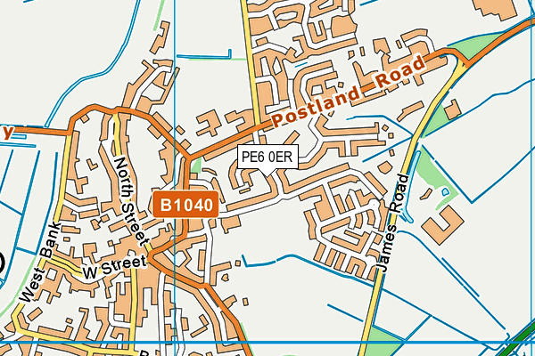 PE6 0ER map - OS VectorMap District (Ordnance Survey)