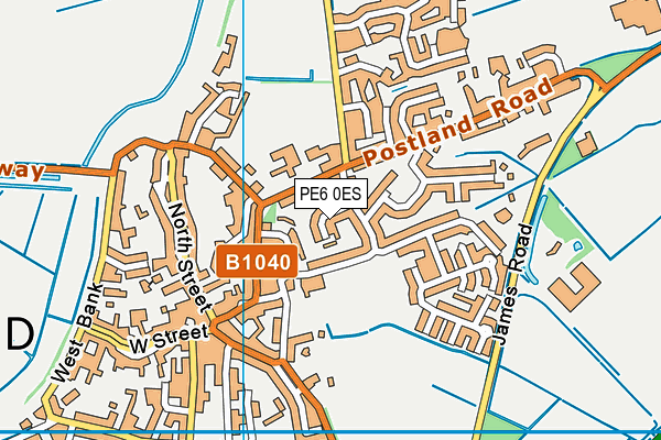 PE6 0ES map - OS VectorMap District (Ordnance Survey)