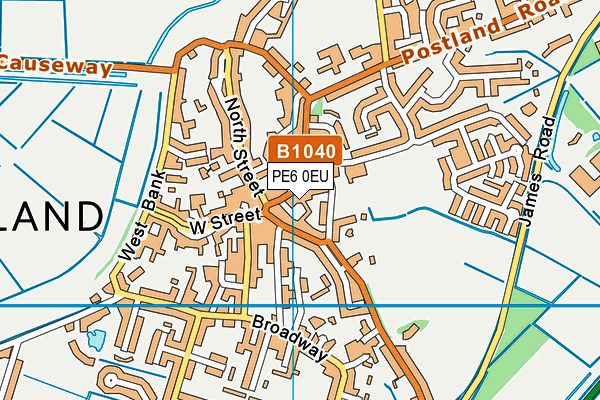 PE6 0EU map - OS VectorMap District (Ordnance Survey)