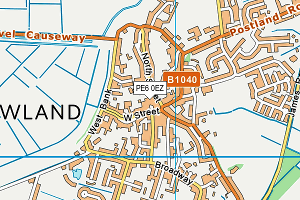 PE6 0EZ map - OS VectorMap District (Ordnance Survey)