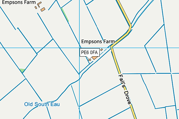 PE6 0FA map - OS VectorMap District (Ordnance Survey)