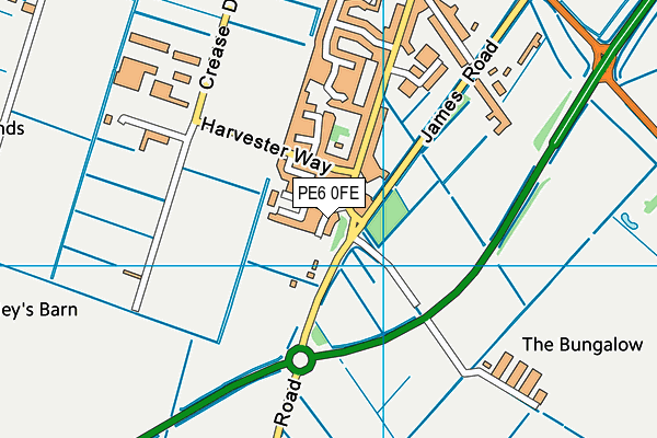 PE6 0FE map - OS VectorMap District (Ordnance Survey)