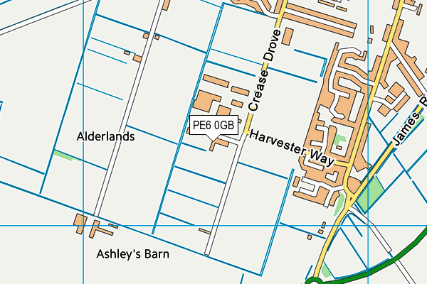 PE6 0GB map - OS VectorMap District (Ordnance Survey)