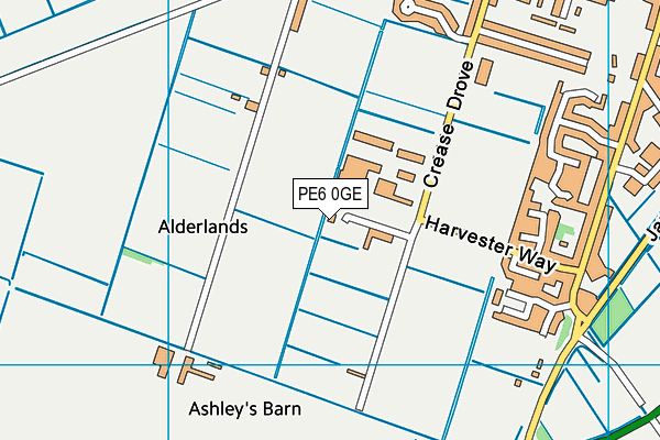 PE6 0GE map - OS VectorMap District (Ordnance Survey)