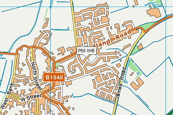 PE6 0HB map - OS VectorMap District (Ordnance Survey)