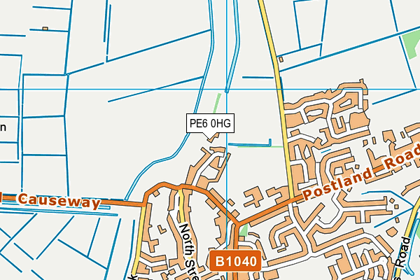 PE6 0HG map - OS VectorMap District (Ordnance Survey)