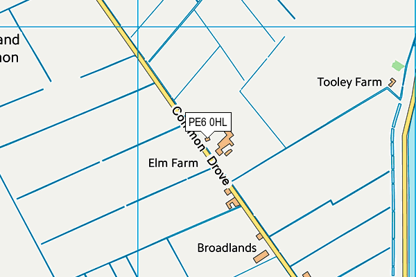 PE6 0HL map - OS VectorMap District (Ordnance Survey)