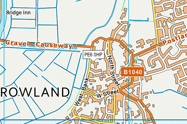 PE6 0HP map - OS VectorMap District (Ordnance Survey)