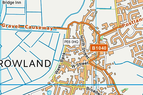 PE6 0HQ map - OS VectorMap District (Ordnance Survey)