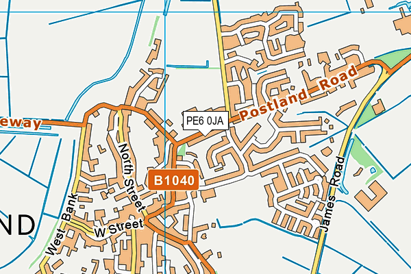 Crowland Leisure And Wellbeing Centre map (PE6 0JA) - OS VectorMap District (Ordnance Survey)