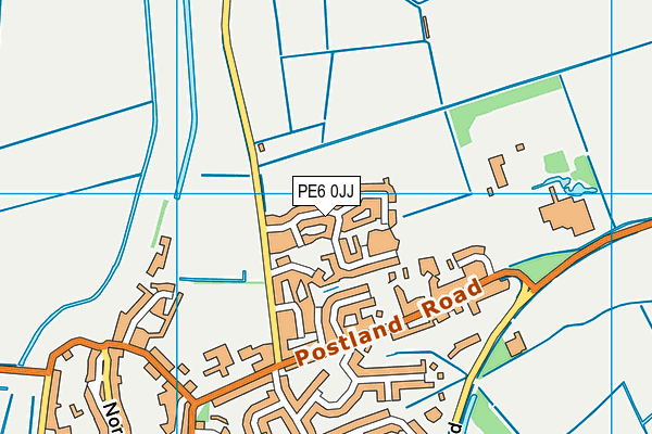 PE6 0JJ map - OS VectorMap District (Ordnance Survey)