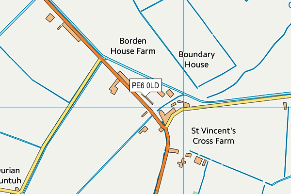 PE6 0LD map - OS VectorMap District (Ordnance Survey)