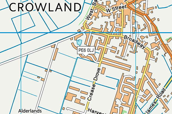 PE6 0LJ map - OS VectorMap District (Ordnance Survey)