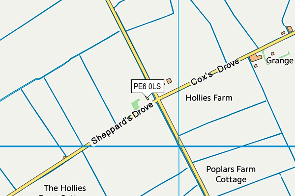 PE6 0LS map - OS VectorMap District (Ordnance Survey)