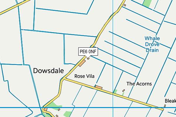 PE6 0NF map - OS VectorMap District (Ordnance Survey)