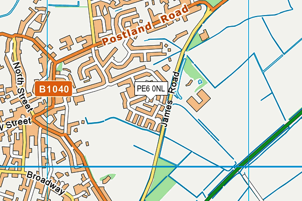 PE6 0NL map - OS VectorMap District (Ordnance Survey)