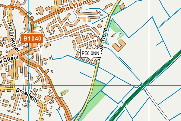 PE6 0NN map - OS VectorMap District (Ordnance Survey)