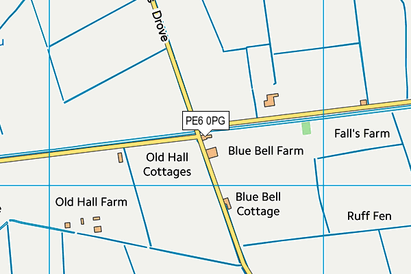 PE6 0PG map - OS VectorMap District (Ordnance Survey)