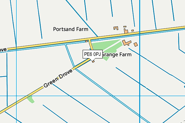 PE6 0PJ map - OS VectorMap District (Ordnance Survey)