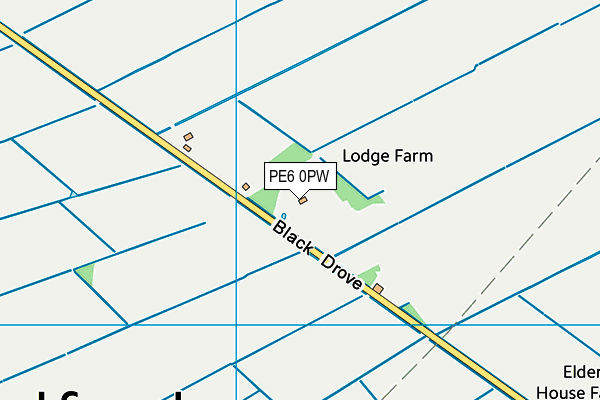 PE6 0PW map - OS VectorMap District (Ordnance Survey)