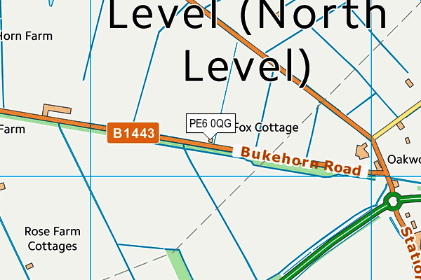 PE6 0QG map - OS VectorMap District (Ordnance Survey)