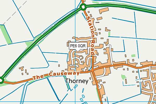 PE6 0QR map - OS VectorMap District (Ordnance Survey)