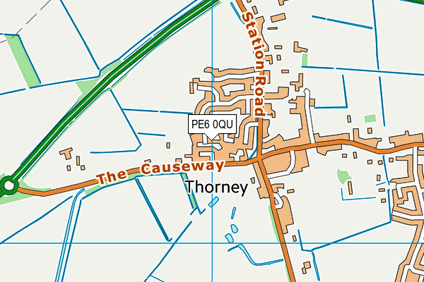 PE6 0QU map - OS VectorMap District (Ordnance Survey)