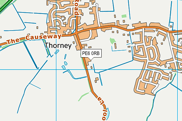 PE6 0RB map - OS VectorMap District (Ordnance Survey)