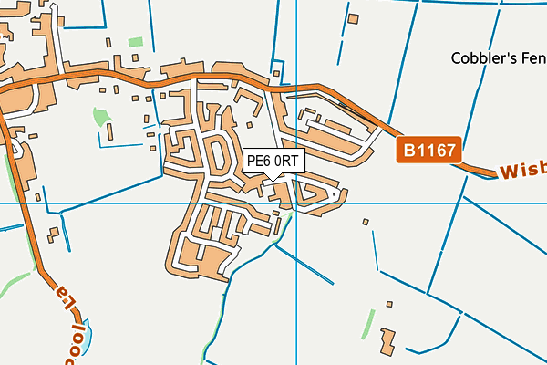 PE6 0RT map - OS VectorMap District (Ordnance Survey)