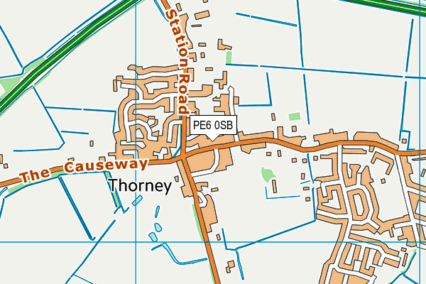 PE6 0SB map - OS VectorMap District (Ordnance Survey)