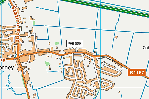 PE6 0SE map - OS VectorMap District (Ordnance Survey)