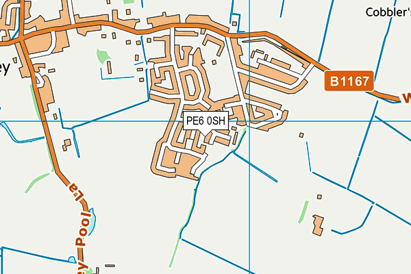 PE6 0SH map - OS VectorMap District (Ordnance Survey)