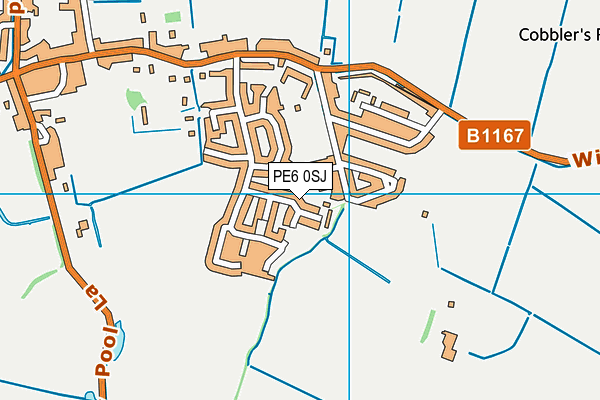 PE6 0SJ map - OS VectorMap District (Ordnance Survey)