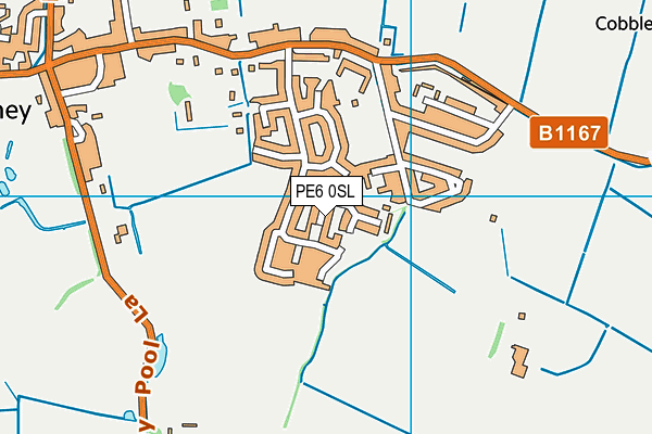 PE6 0SL map - OS VectorMap District (Ordnance Survey)