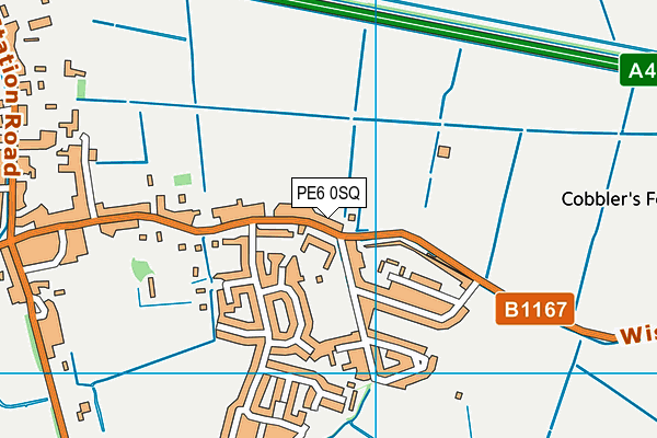 PE6 0SQ map - OS VectorMap District (Ordnance Survey)