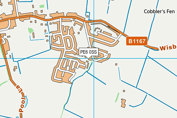 PE6 0SS map - OS VectorMap District (Ordnance Survey)