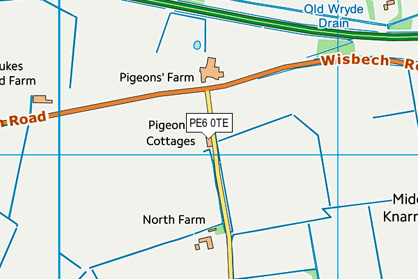 PE6 0TE map - OS VectorMap District (Ordnance Survey)