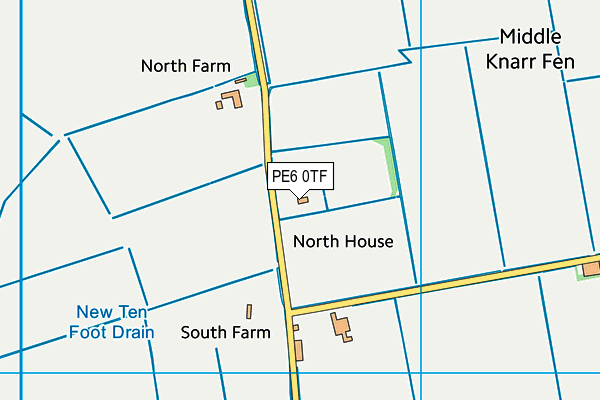 PE6 0TF map - OS VectorMap District (Ordnance Survey)