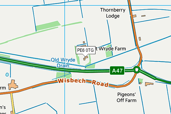 PE6 0TG map - OS VectorMap District (Ordnance Survey)