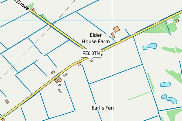 PE6 0TN map - OS VectorMap District (Ordnance Survey)