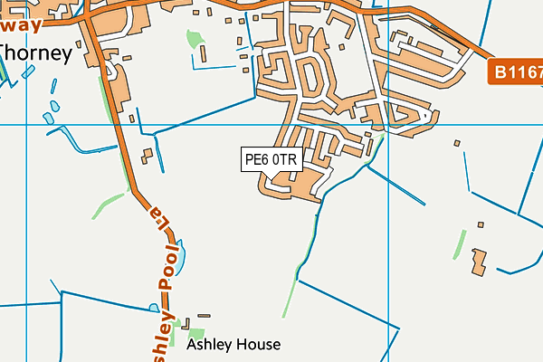 PE6 0TR map - OS VectorMap District (Ordnance Survey)