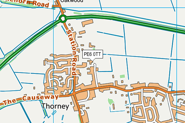 PE6 0TT map - OS VectorMap District (Ordnance Survey)