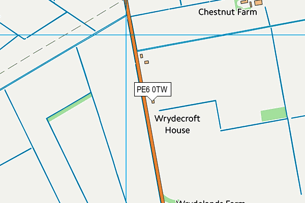 PE6 0TW map - OS VectorMap District (Ordnance Survey)